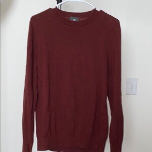 H&M Dark Red Crewneck Sweater Classic Knit